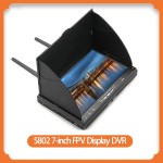 Aerial 7-Inch Dual Handheld Screen 5.8G All-In-One Display Screen LCD5802S/5802D with Built-in DVR